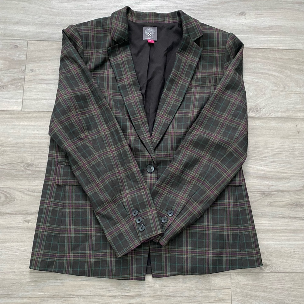 Vince Camuto Green Plaid Jacket